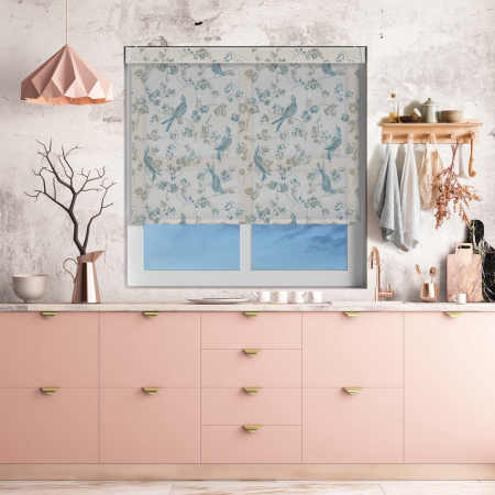 Aviary Fawn Electric Pelmet Roller Blinds