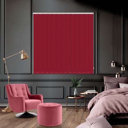 Bedtime Crimson Red Vertical Blinds