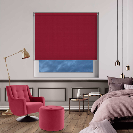 Bedtime Crimson Red Electric Roller Blinds