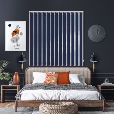 Bedtime Brilliant White Replacement Vertical Blind Slats Open