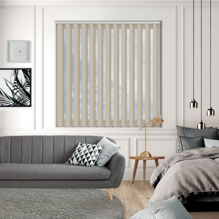 Bedtime Cathedral Grey Replacement Vertical Blind Slats Open