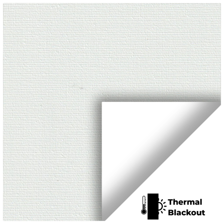 Blackout Thermic Optic White Electric Pelmet Roller Blinds Scan