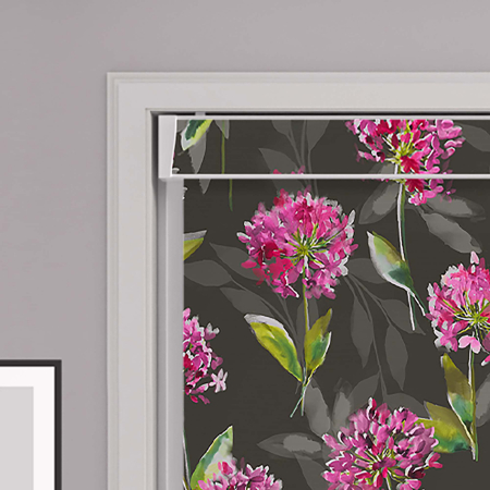 Blossom Black Electric Pelmet Roller Blinds Product Detail