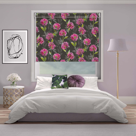 Blossom Black Electric Pelmet Roller Blinds