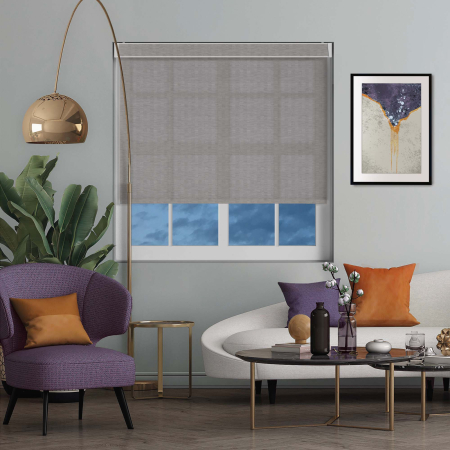 Camden Solar Silver Electric Pelmet Roller Blinds