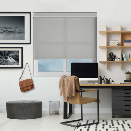 Cameron Graphite Electric Pelmet Roller Blinds