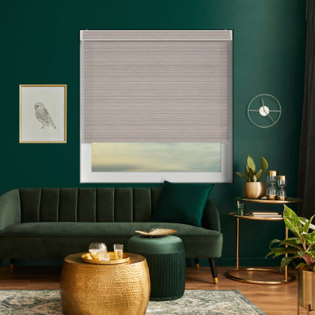 Cane Bark Electric Pelmet Roller Blinds