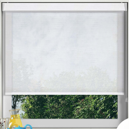 Ciro Sheer Snow Pelmet Roller Blinds Frame