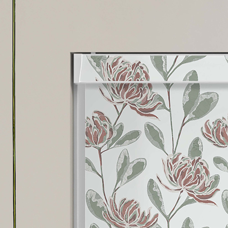 Cottage Blooms Electric Pelmet Roller Blinds Product Detail