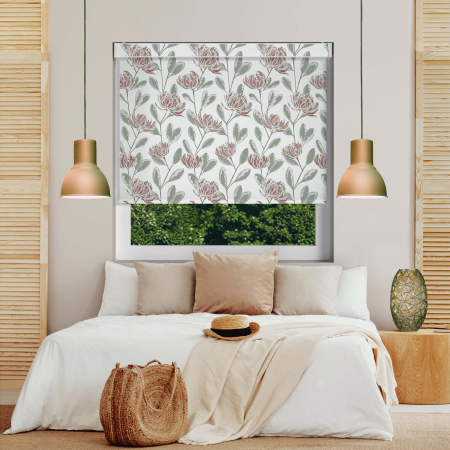 Cottage Blooms Electric Pelmet Roller Blinds