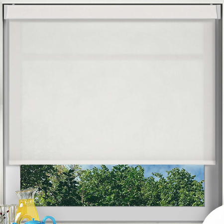 Couture White Electric Pelmet Roller Blinds Frame