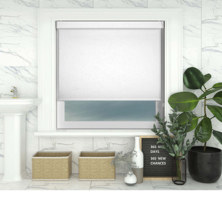 Crackles White Pelmet Roller Blinds