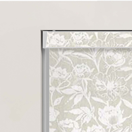 Floral Bark Oatmeal Electric Pelmet Roller Blinds Product Detail