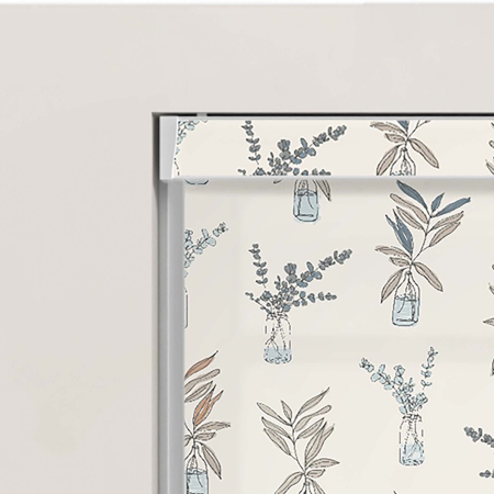 Foliage Finds Muted Electric No Drill Roller Blinds Product Detail