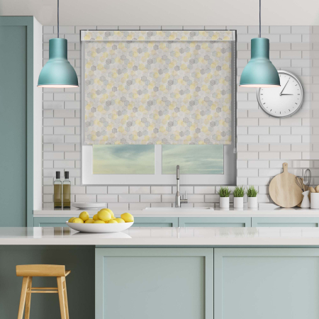 Hex Lemon Electric No Drill Roller Blinds