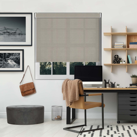 Lori Black Electric Pelmet Roller Blinds