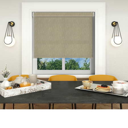 Lumi Champagne Electric Pelmet Roller Blinds