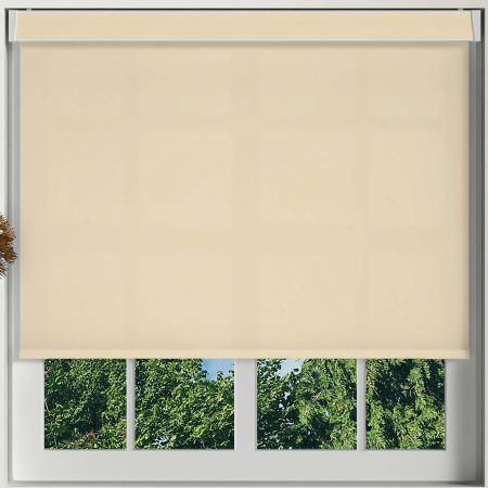 Luxe Beige Electric Pelmet Roller Blinds Frame