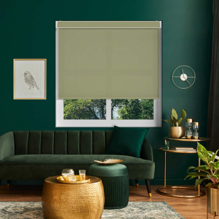 Luxe Green Electric Pelmet Roller Blinds