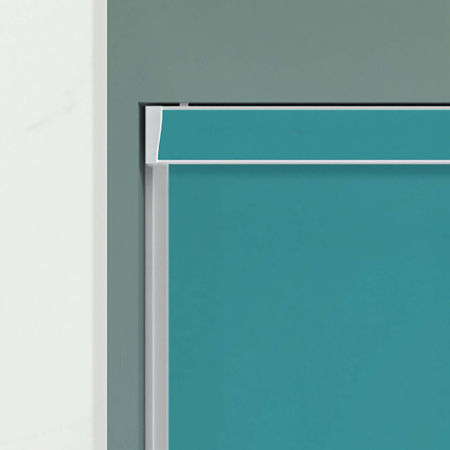 Luxe Teal Electric No Drill Roller Blinds Product Detail