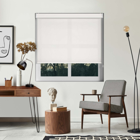 Luxe White Pelmet Roller Blinds