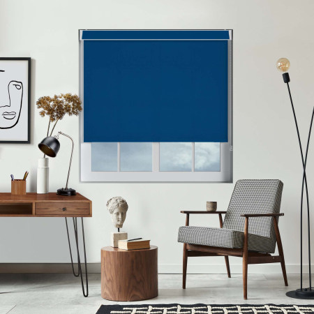 Mirage Solar Dark Blue No Drill Blinds