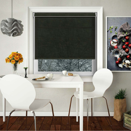 Neo Black Electric Pelmet Roller Blinds