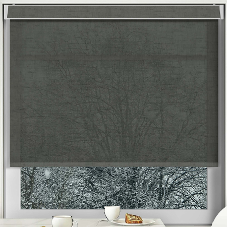 Neo Dark Grey Electric Pelmet Roller Blinds Frame