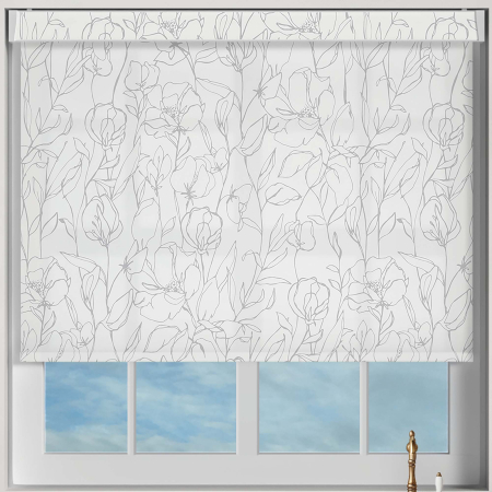 Odora Grey Electric Pelmet Roller Blinds Frame