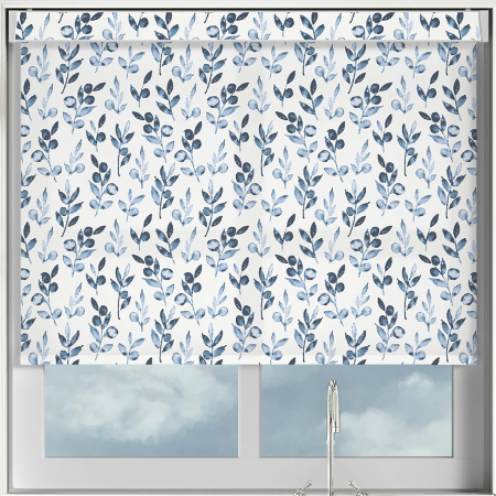 Olea Denim Electric Pelmet Roller Blinds Frame