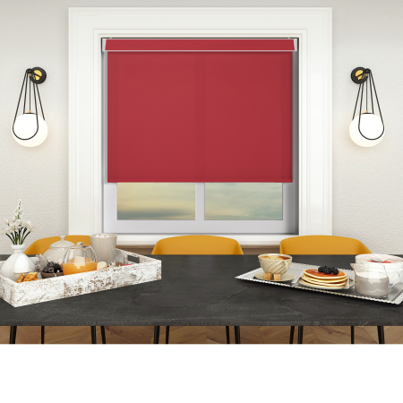 Origin Bright Red Electric No Drill Roller Blinds