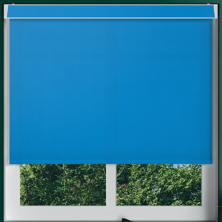 Origin Vibrant Blue Electric No Drill Roller Blinds Frame