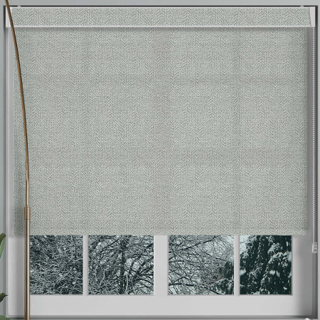 Oscil Grey Pelmet Roller Blinds Frame