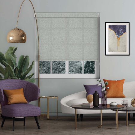 Oscil Grey Pelmet Roller Blinds