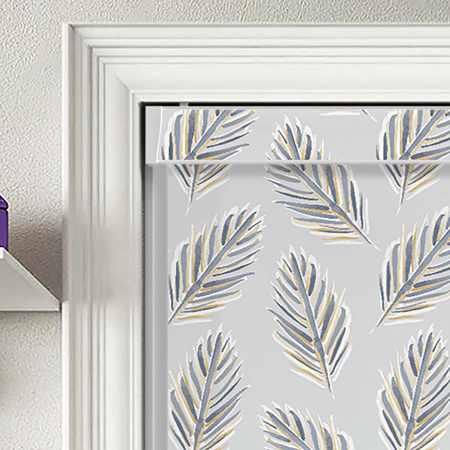 Pinnate Blue Pelmet Roller Blinds Product Detail