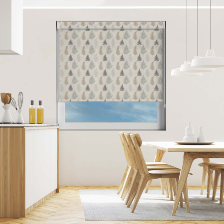 Pinnate Earth Pelmet Roller Blinds