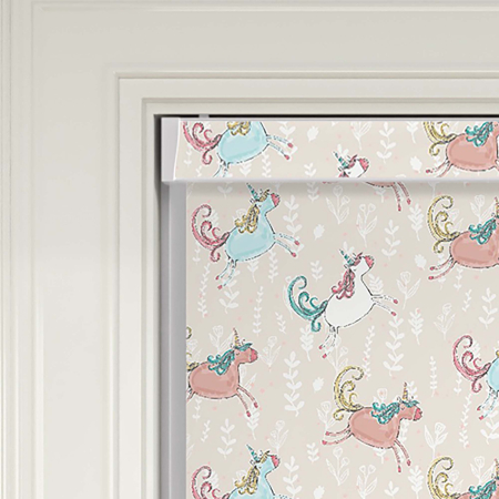 Playful Unicorn Electric No Drill Roller Blinds Product Detail