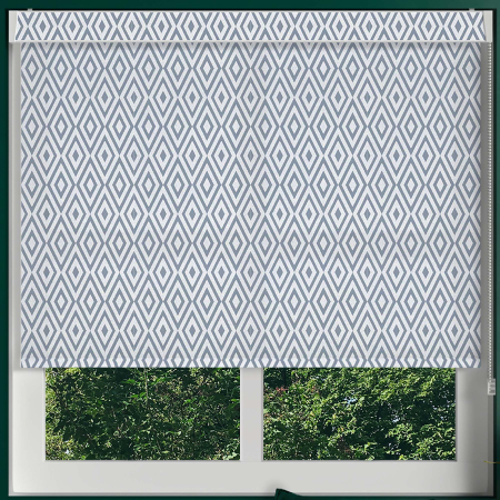 Rhomboid Oxford Electric No Drill Roller Blinds Frame