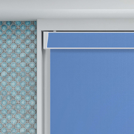 Shower Safe Blue Pelmet Roller Blinds Product Detail