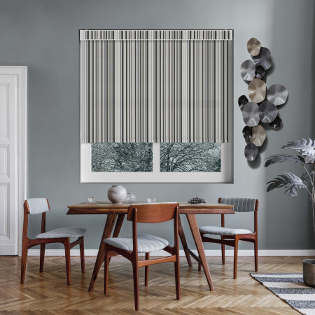 Spectrum Silver Electric Pelmet Roller Blinds