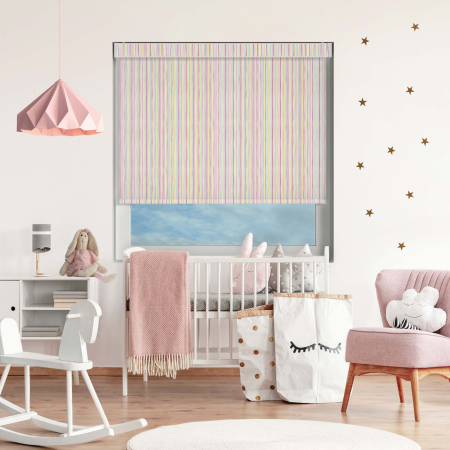 Tilde Stripe Ballet Electric Pelmet Roller Blinds