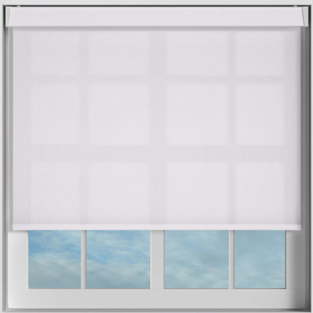 Twill Snowdrop Electric No Drill Roller Blinds Frame