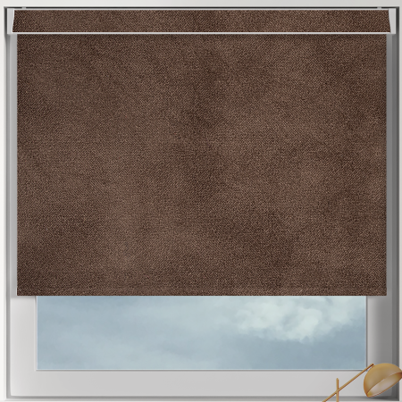 Velvet Mocha Electric Pelmet Roller Blinds Frame