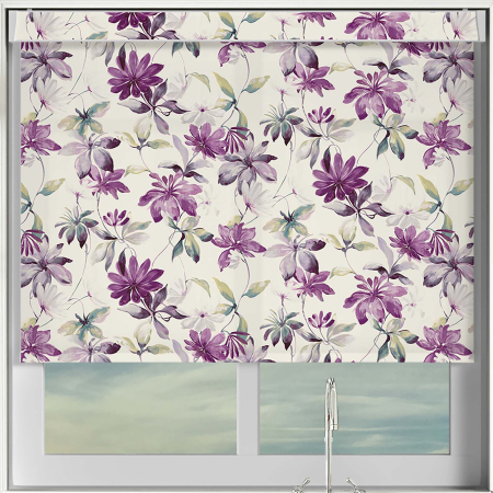 Viola Plum Electric Pelmet Roller Blinds Frame