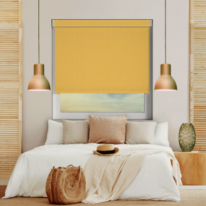 Bedtime Sunshine Yellow Electric No Drill Roller Blinds