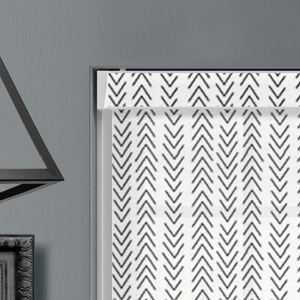 Chevron Monochrome Pelmet Roller Blinds Product Detail