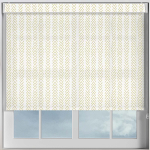 Chevron Mustard Pelmet Roller Blinds Frame