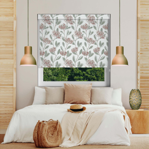 Cottage Blooms Electric No Drill Roller Blinds