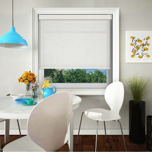Couture White Electric Pelmet Roller Blinds