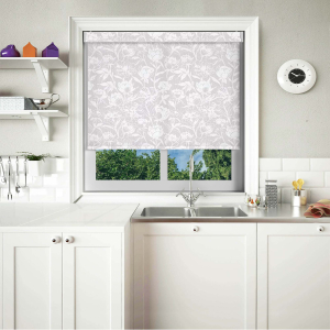 Floral Bark Lilac Electric Pelmet Roller Blinds